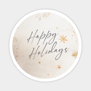 Xmas Card - Golden Leaves Magnet